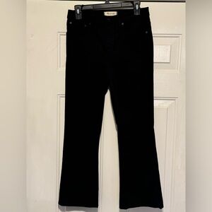 Madewell Cali Demi Boot Cut Jeans Size 28 Black Stretch